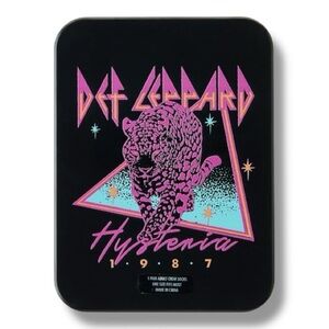 Def Leppard Collectible Box & Funny Novely Crew Socks Set - NWT